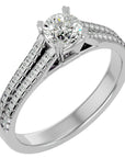Inel De Logodnă Bellezza Pavé din Aur 14k cu Diamante Naturale de 0.94 ct din 14k Aur Alb - Castelo.ro