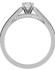 Inel De Logodnă Eleganza Pavé cu Diamante Create în Laborator de 0.65 ct din Platina - Castelo.ro
