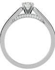 Inel De Logodnă Eleganza Pavé cu Moissanite de 0.65 ct din Platina - Castelo.ro