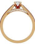 Inel De Logodnă Eleganza Pavé din Aur 14k cu Diamante Create în Laborator de 0.65 ct din 14k Aur Galben - Castelo.ro