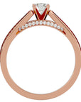 Inel De Logodnă Eleganza Pavé din Aur 14k cu Diamante Create în Laborator de 0.65 ct din 14k Aur Roz - Castelo.ro