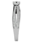 Inel De Logodnă Eleganza Pavé cu Moissanite de 0.65 ct din Platina - Castelo.ro