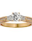 Inel De Logodnă Prestige Pavé cu Diamante Create în Laborator de 1.04 ct din 18k Aur Galben - Castelo.ro