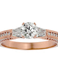 Inel De Logodnă Prestige Pavé cu Moissanite de 1.04 ct din 18k Aur Roz - Castelo.ro