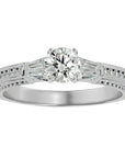 Inel De Logodnă Prestige Pavé cu Moissanite de 1.04 ct din Platina - Castelo.ro