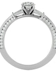 Inel De Logodnă Prestige Pavé cu Moissanite de 1.04 ct din Platina - Castelo.ro