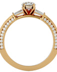 Inel De Logodnă Prestige Pavé cu Moissanite de 1.04 ct din 18k Aur Galben - Castelo.ro