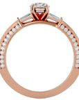 Inel De Logodnă Prestige Pavé cu Moissanite de 1.04 ct din 18k Aur Roz - Castelo.ro