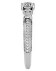Inel De Logodnă Prestige Pavé cu Moissanite de 1.04 ct din Platina - Castelo.ro