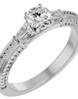 Inel De Logodnă Prestige Pavé cu Diamante Naturale de 1.04 ct din Platina - Castelo.ro