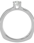 Inel De Logodnă Lyon Pavé cu Diamante Naturale de 0.70 ct din Platina - Castelo.ro