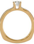 Inel De Logodnă Lyon Pavé din Aur 14k cu Diamante Naturale de 0.70 ct din 14k Aur Galben - Castelo.ro