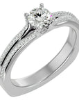 Inel De Logodnă Lyon Pavé cu Diamante Naturale de 0.70 ct din Platina - Castelo.ro