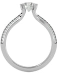 Inel De Logodnă Rennes Pavé cu Diamante Create în Laborator de 0.86 ct din Platina - Castelo.ro