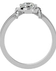 Inel de Logodnă cu Diamante Naturale Pavé în Spirală de 0.69 ct din Platina - Castelo.ro
