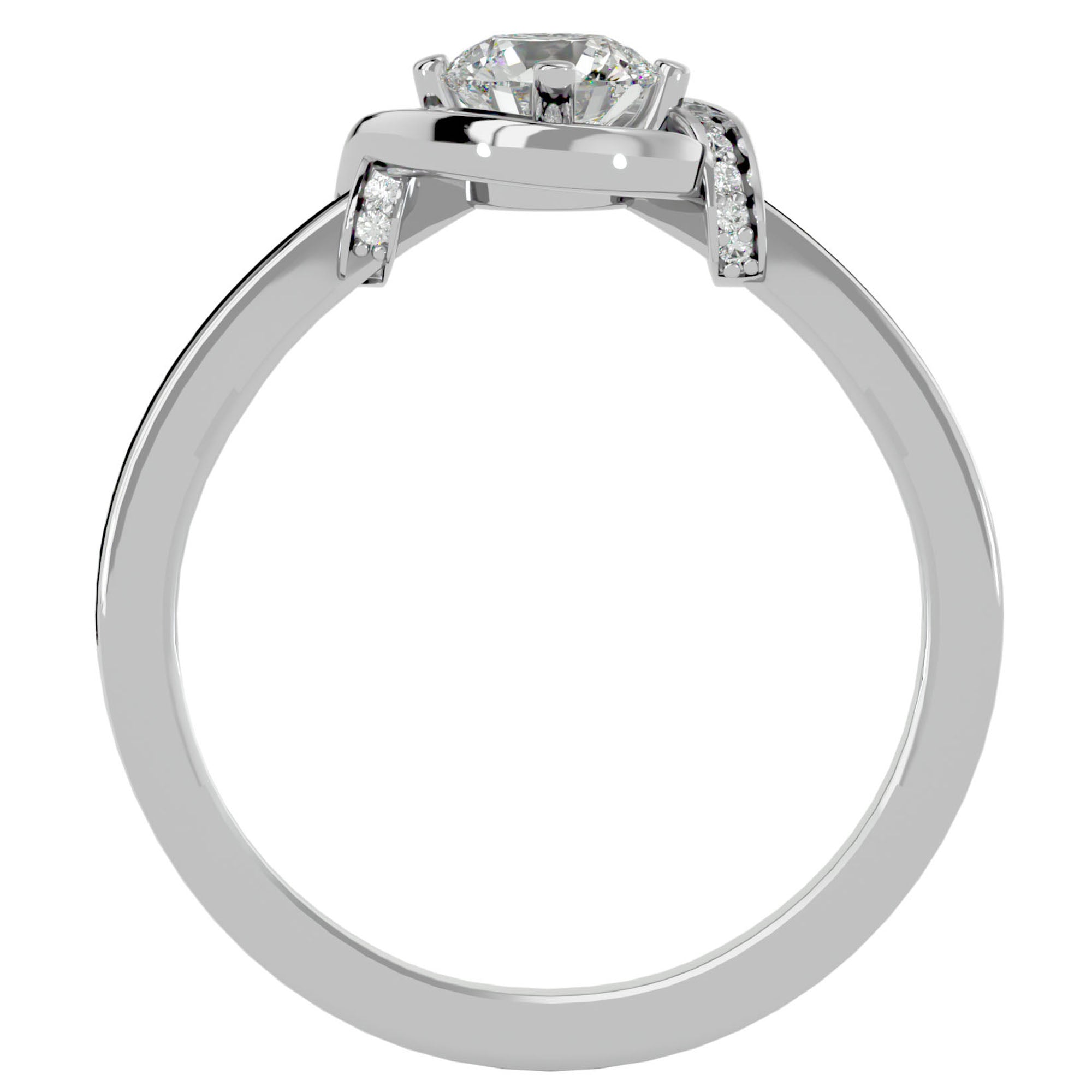 Inel Vintage Halo Pavé cu Diamante Naturale de 0.69 ct din Platina - Castelo.ro