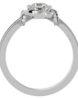 Inel Vintage Halo Pavé cu Diamante Naturale de 0.69 ct din Platina - Castelo.ro