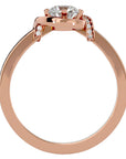 Inel de Logodnă cu Moissanite Pavé în Spirală de 0.69 ct din 18k Aur Roz - Castelo.ro