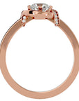 Inel Vintage Halo Pavé cu Diamante Naturale de 0.69 ct din 18k Aur Roz - Castelo.ro