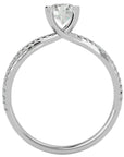 Inel De Logodnă Pyrénées Pavé cu Moissanite de 0.93 ct din Platina - Castelo.ro