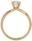 Inel De Logodnă Pyrénées Pavé din Aur 14k cu Diamante Naturale de 0.93 ct din 14k Aur Galben - Castelo.ro