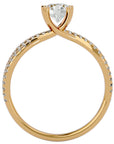 Inel De Logodnă Pyrénées Pavé din Aur 14k cu Diamante Naturale de 0.93 ct din 14k Aur Galben - Castelo.ro