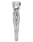 Inel De Logodnă Pyrénées Pavé cu Moissanite de 0.93 ct din Platina - Castelo.ro