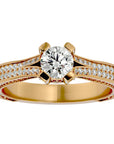 Inel De Logodnă Val d'Oise Pavé din Aur 14k cu Diamante Create în Laborator de 1.17 ct din 14k Aur Galben - Castelo.ro