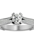 Inel De Logodnă Val d'Oise Pavé cu Diamante Naturale de 1.17 ct din Platina - Castelo.ro