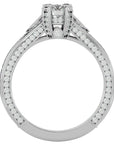 Inel De Logodnă Val d'Oise Pavé cu Diamante Naturale de 1.17 ct din Platina - Castelo.ro