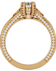 Inel De Logodnă Val d'Oise Pavé din Aur 14k cu Diamante Create în Laborator de 1.17 ct din 14k Aur Galben - Castelo.ro