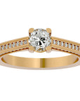 Inel De Logodnă Corsica Pavé din Aur 14k cu Diamante Naturale de 1.11 ct din 14k Aur Galben - Castelo.ro