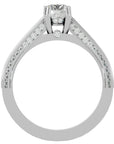 Inel De Logodnă Corsica Pavé din Aur 14k cu Diamante Naturale de 1.11 ct din 14k Aur Alb - Castelo.ro