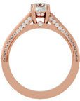 Inel De Logodnă Corsica Pavé din Aur 14k cu Diamante Naturale de 1.11 ct din 14k Aur Roz - Castelo.ro