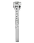 Inel De Logodnă Corsica Pavé din Aur 14k cu Diamante Naturale de 1.11 ct din 14k Aur Alb - Castelo.ro