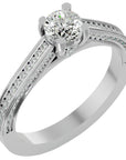 Inel De Logodnă Corsica Pavé din Aur 14k cu Diamante Naturale de 1.11 ct din 14k Aur Alb - Castelo.ro