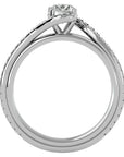 Inel de Logodnă cu Diamante Naturale Pavé în Spirală de 0.88 ct din Platina - Castelo.ro