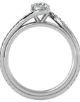 Inel De Logodnă Orléans Pavé cu Moissanite de 0.88 ct din Platina - Castelo.ro