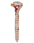 Inel De Logodnă Orléans Pavé din Aur 14k cu Moissanite de 0.88 ct din 14k Aur Roz - Castelo.ro