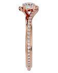 Inel de Logodnă cu Moissanite Pavé în Spirală de 0.88 ct din 18k Aur Roz - Castelo.ro