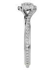 Inel de Logodnă cu Diamante Naturale Pavé în Spirală de 0.88 ct din Platina - Castelo.ro