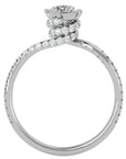 Inel De Logodnă Chantilly Pavé cu Diamante Create în Laborator de 0.34 ct din Platina - Castelo.ro
