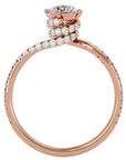 Inel De Logodnă Chantilly Pavé din Aur 14k cu Diamante Create în Laborator de 0.34 ct din 14k Aur Roz - Castelo.ro
