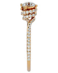 Inel De Logodnă Chantilly Pavé din Aur 14k cu Diamante Create în Laborator de 0.34 ct din 14k Aur Galben - Castelo.ro