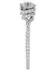 Inel De Logodnă Chantilly Pavé din Aur 14k cu Diamante Create în Laborator de 0.34 ct din 14k Aur Alb - Castelo.ro