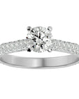 Inel De Logodnă Précieux Pavé cu Moissanite de 1.27 ct din Platina - Castelo.ro