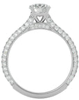 Inel De Logodnă Précieux Pavé din Aur 14k cu Diamante Create în Laborator de 1.27 ct din 14k Aur Alb - Castelo.ro