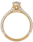 Inel De Logodnă Précieux Pavé cu Moissanite de 1.27 ct din 18k Aur Galben - Castelo.ro