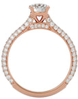 Inel De Logodnă Précieux Pavé cu Moissanite de 1.27 ct din 18k Aur Roz - Castelo.ro