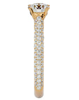 Inel De Logodnă Précieux Pavé din Aur 14k cu Diamante Create în Laborator de 1.27 ct din 14k Aur Galben - Castelo.ro